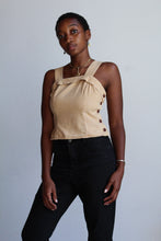 Load image into Gallery viewer, Vintage 1940s Inspired Sand Crop Top