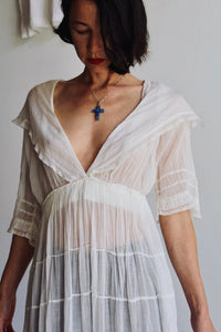 Antique Edwardian Sheer Lawn Dress