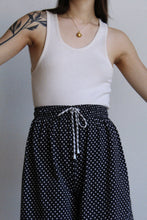 Load image into Gallery viewer, 1980s Cotton Polka Dot Drawstring Shorts