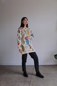 1990s Patchwork Wool Laura Ashley Sweater