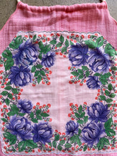 Load image into Gallery viewer, Hankie Halter Top Pink Gauze - Scalloped Blue Rose | XL
