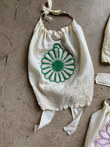 1970s Crochet Flower Halter Tops