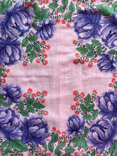 Load image into Gallery viewer, Hankie Halter Top Pink Gauze - Scalloped Blue Rose | XL