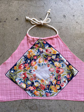 Load image into Gallery viewer, Hankie Halter Top Pink Gauze - Wild Tulips | Medium