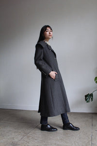 1960s Grey Wool Princess Coat