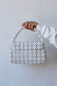 1960s Clear Plastic Beaded Purse