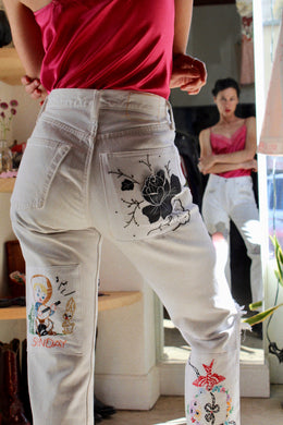 Extra Fancy Patchwork Levi's 501 < Waist 26 >