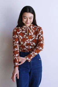 1970s Knit Paisley Top