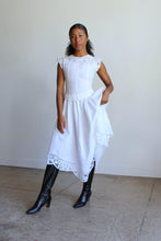 Load image into Gallery viewer, 1980s White Irish Linen &amp; Lace Cutout Dress
