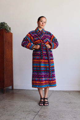 1980s Colorful Robe with Belt