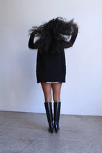 Load image into Gallery viewer, Vintage Double Black Knit Ribbed Cardigan Sweater