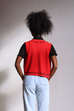 Load image into Gallery viewer, Red Knit Appliqué Vest
