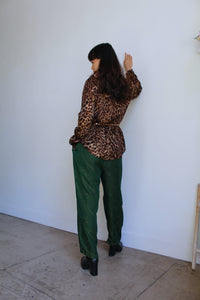 Ralph Lauren Silk Leopard Print Blouse