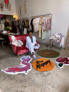 Get Happy! Plush Rug