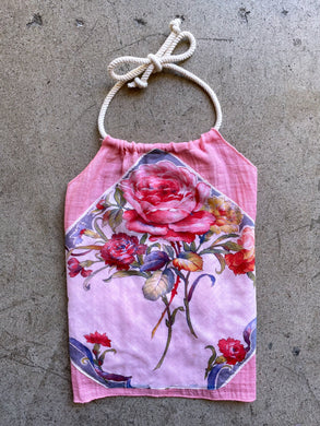 Hankie Halter Top Pink Gauze - Pink Rose | Medium