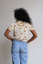 Load image into Gallery viewer, 1970s Poppy Print Hooded Zip Up Blouse