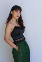 Load image into Gallery viewer, 1980s Polka Dot Lace Trim Bustier