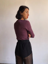 Load image into Gallery viewer, Botan Rice 1970s Plum Long Sleeve Shirt - S