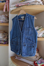 Load image into Gallery viewer, 1980s L.L. Bean Denim Utility Vest