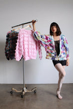 Load image into Gallery viewer, Paula Sweet Muslin Mink Art to Wear Pastel Cotton Fringe Cardigan Sweater