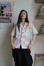 Load image into Gallery viewer, Plaid Patchwork Rice Sack Button Up