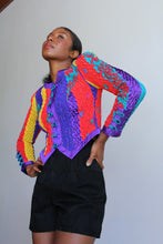 Load image into Gallery viewer, 1980s Jeanne Marc Colorful Silk Quilted Jacket