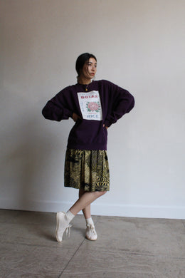 Silk Abstract Animal Print Skirt