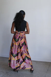 1960s Neon Print Jumpsuit Dress