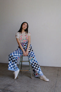 Checkered Quilt Trousers