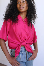 Load image into Gallery viewer, 1990s Fuchsia Pink Silk Blouse