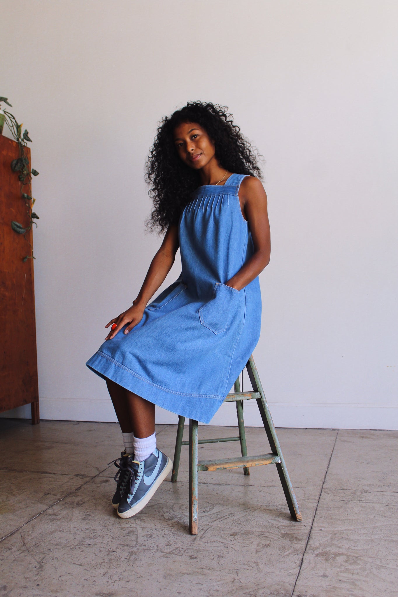 1980s Denim Tent Dress – 3 Women 1980s Denim Tent Dress – 3 Women