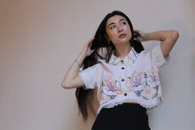 Load image into Gallery viewer, Spread Your Wings Antique Patchwork Crop Top