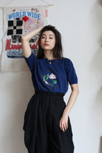 Load image into Gallery viewer, Flower of the Dragon Vintage Blue Short Sleeve Raglan Sweatshirt