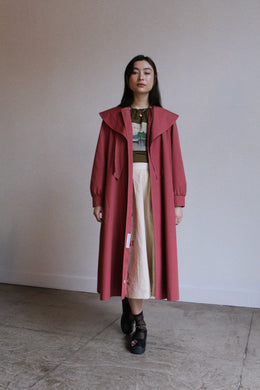 1970s Mauve Sailor Collar Raincoat