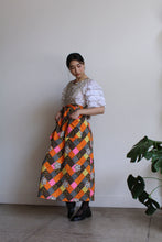 Load image into Gallery viewer, 1970s Patchwork Pinafore Wrap Dress