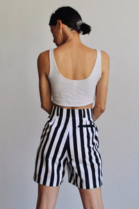 Black & White Striped Shorts