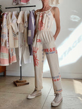 Load image into Gallery viewer, Queen Bee Flour Sack Jumpsuit - Size XS-S