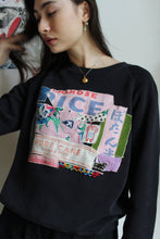 Load image into Gallery viewer, CALROSE Rice Black Sacred Scrap Collage Sweater