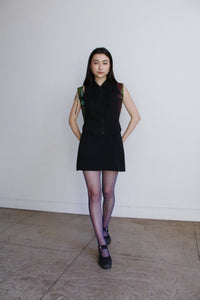 1990s Black Mini Skirt Set