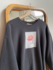 Primary Rose Sweatshirt Charcoal Grey