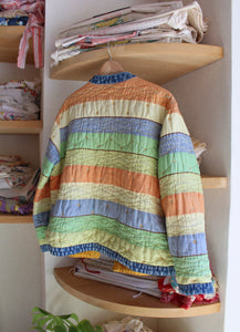 1990s Wavy Silk Quilt Jacket