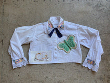 Load image into Gallery viewer, Antique Butterfly Patchwork Blouse
