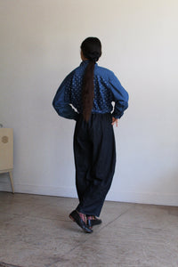 1980s Polka Dot Cropped Blouse
