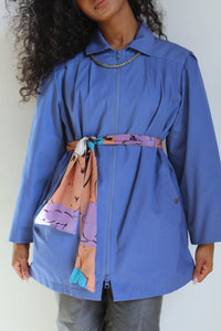 1970s Pastel Abstract Print Silk Sash