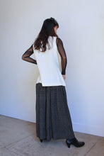 Load image into Gallery viewer, 1980s Perry Ellis Black &amp; White Silk Grid Skirt