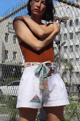 Patchwork Heart Shorts & Belt