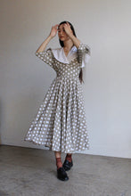 Load image into Gallery viewer, 1980s Tawny Brown Polka Dot Dress