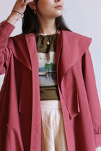 Load image into Gallery viewer, 1970s Mauve Sailor Collar Raincoat