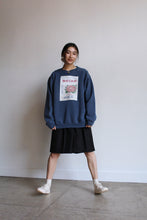 Load image into Gallery viewer, Botan Raglan Sweatshirt Blue Grey