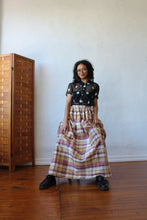 Load image into Gallery viewer, Laura Ashley Raw Silk Plaid Full Pleated Maxi Skirt